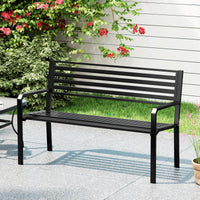 Tangkula 50” Outdoor Metal Park Bench