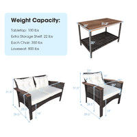 Tangkula 4-Piece Patio Furniture Set