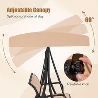 Tangkula 3 Person Porch Swing with Adjustable Canopy