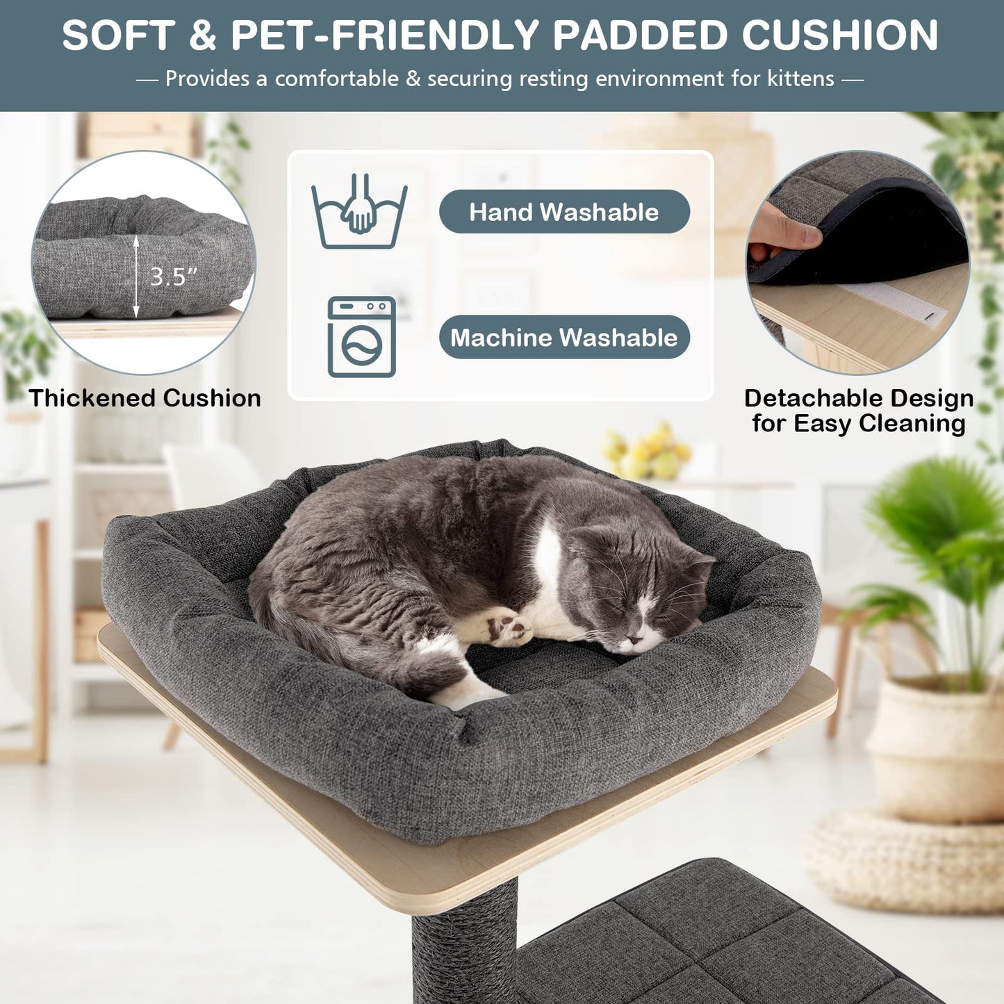 69 Inch Modern Cat Tree - Tangkula
