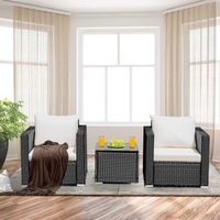 Tangkula 3 Pieces Patio Furniture Set