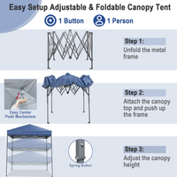 6.6 ft x 6.6 ft Outdoor Pop-up Instant Canopy Tent - Tangkula