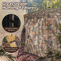 Tangkula 270° See Through Hunting Blind with Silent Magnetic Door & 4 Windows