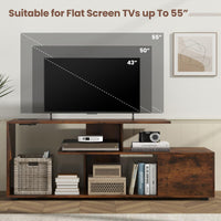 Tangkula 60" TV Stand with Charging Station