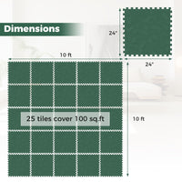 Tapis d'exercice emboîtables 60 x 60 cm avec bords pour salon