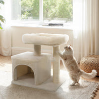 Tangkula Cat Tower with Sisal Scratching Posts for Small Spaces