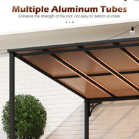 Tangkula 10x13 Ft Lean to Wall Mounted Gazebo for Deck Porch Backyard