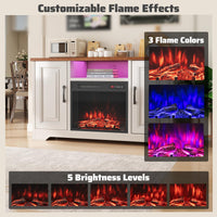 Tangkula 18" Electric Fireplace Insert with Remote Control