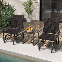 Tangkula 3 Pieces Patio Gliding Set
