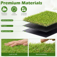 Tangkula 15 FT x 7 FT Artificial Turf Rug with 0.75" Pile Height