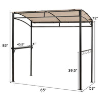 7ft Grill Gazebo, Patio Barbecue Canopy - Tangkula