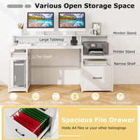 Tangkula Bureau informatique avec prises électriques pour bureau à domicile