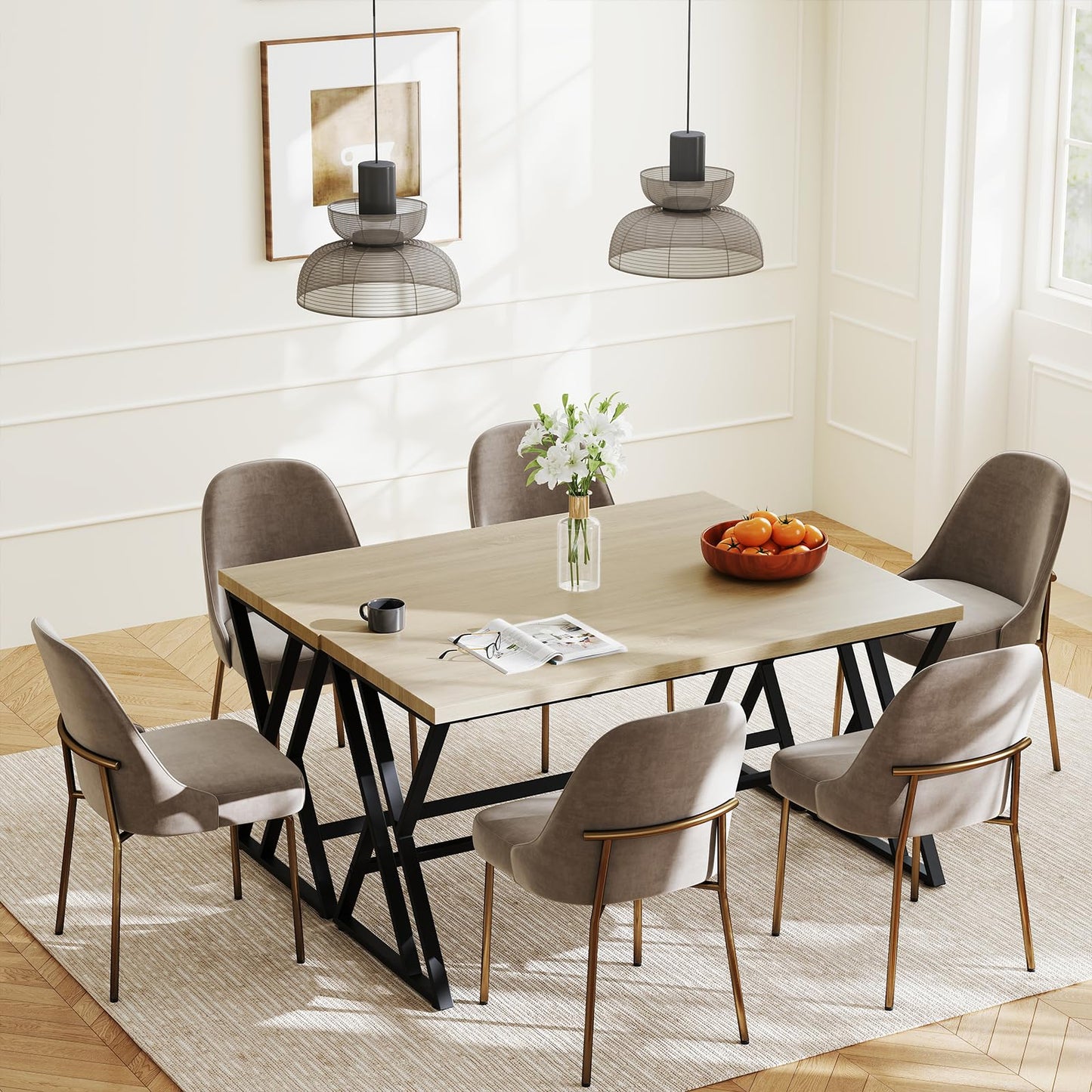 Tangkula 59" Computer Desk Set of 2/4