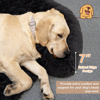 Tangkula Calming Dog Bed, Fluffy Plush Dog Mat Cover Protector for Couch with Detachable Washable Cover