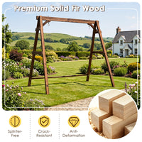 Tangkula 880lbs Wood Porch Swing Frame(72" x 54" x 66")