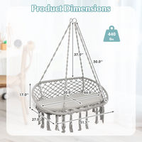 Tangkula 2-Person Hammock Chair, Hanging Hammock Macrame Swing