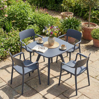 Tangkula 28" Square Outdoor Dining Table for Garden