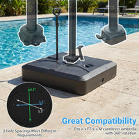 Tangkula 330 lbs Umbrella Base with Wheels