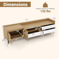Tangkula White TV Stand for TVs up to 80”