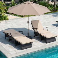 Tangkula Folding Wicker Chaise Lounge(1/2)