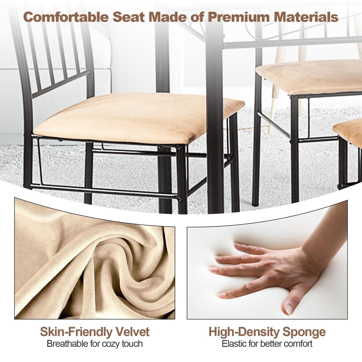5 Piece Dining Table Set - Tangkula