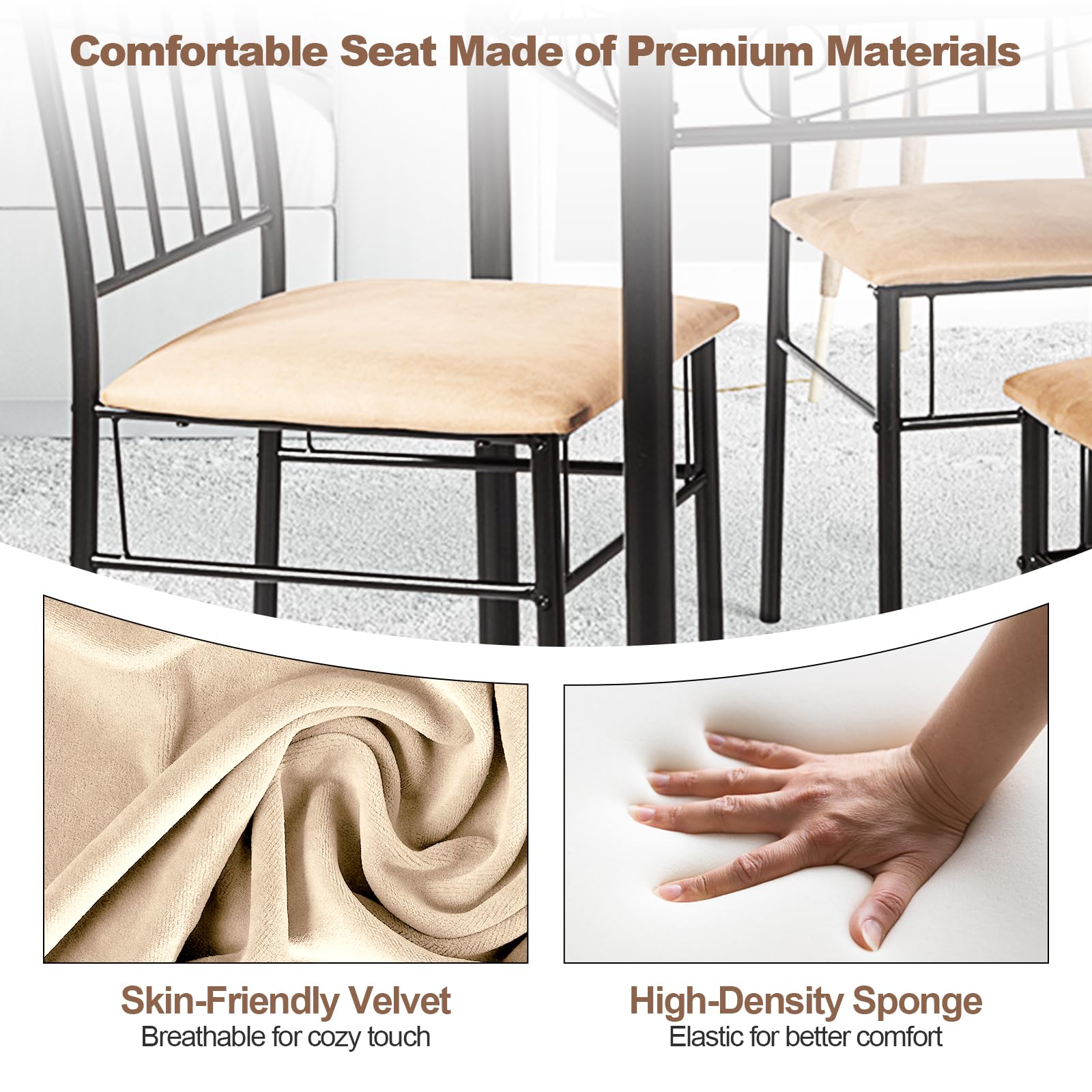 5 Piece Dining Table Set - Tangkula