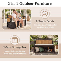 Tangkula 45 Gallon Outdoor Bench with Storage