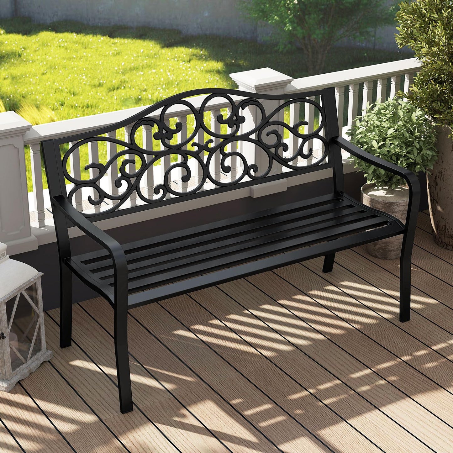 Tangkula 50 Inches Outdoor Garden Bench