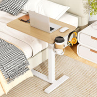 Tangkula Mobile Standing Desk Pneumatic Height Adjustable Rolling Desk