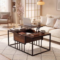 Tangkula Lift Top Coffee Table with Hidden Storage for Living Room