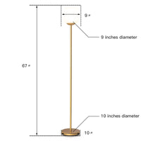 Tangkula Globe Floor Lamp, Mid Century Modern Standing Lamp with Acrylic Lampshade (Gold)