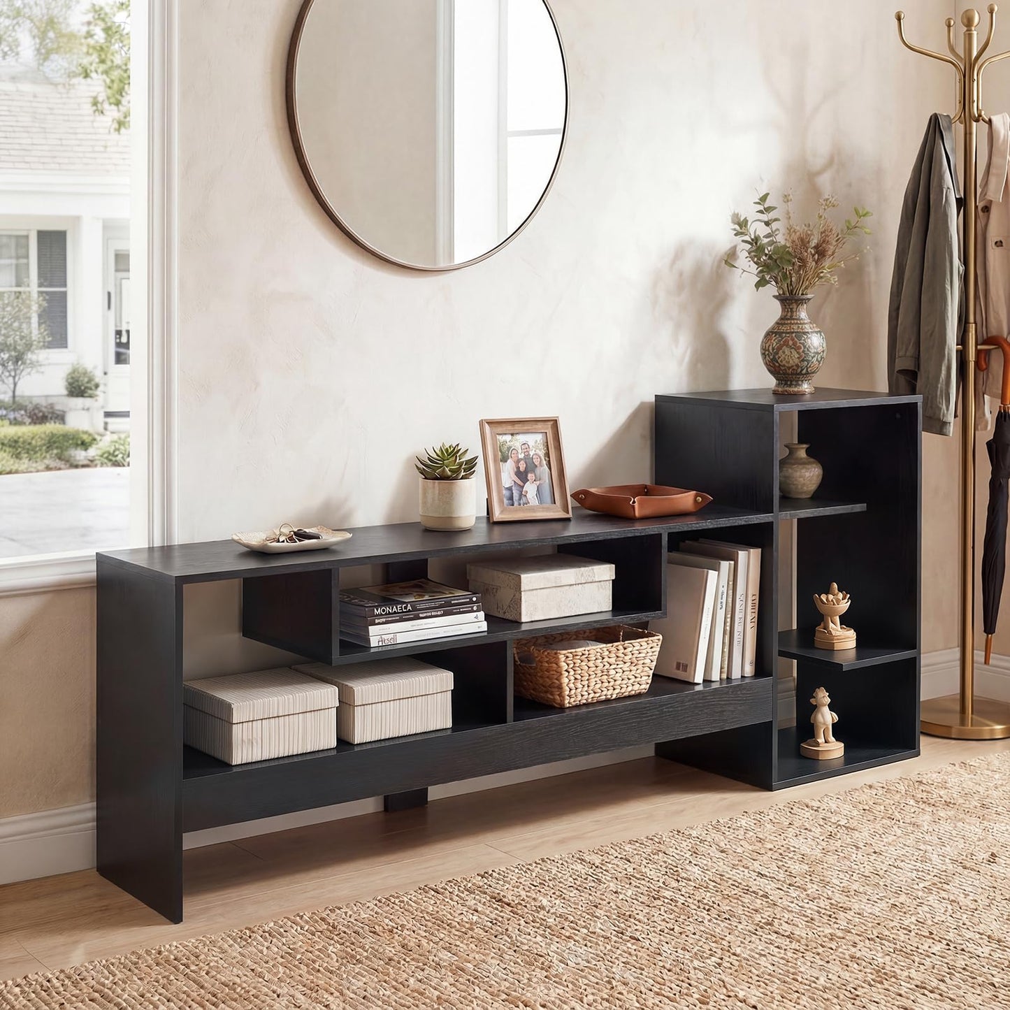 Tangkula Cube TV Stand for 55 Inch TV Entertainment Center