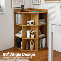 Bibliothèque d'angle Tangkula à 9 cubes avec station de recharge