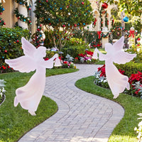 Tangkula 2 Pieces 3 FT Outdoor Christmas Angel Yard Signs Decoration