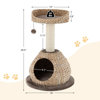 Modern Cat Tree for Indoor Cats - Tangkula
