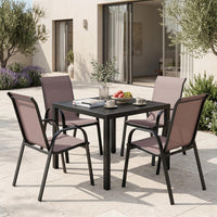 Tangkula Stackable Patio Dining Chairs Set of 4