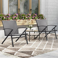 Tangkula Chaise de patio, lot de 2 ou 4, avec cadre en métal robuste