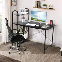 Tangkula 48-Inch Reversible Computer Desk with Storage Shelves