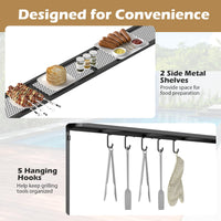 Tangkula 8 x 5 FT Grill Gazebo with 2 Metal Shelves