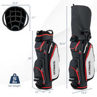 9.5" Golf Cart Bag - Tangkula