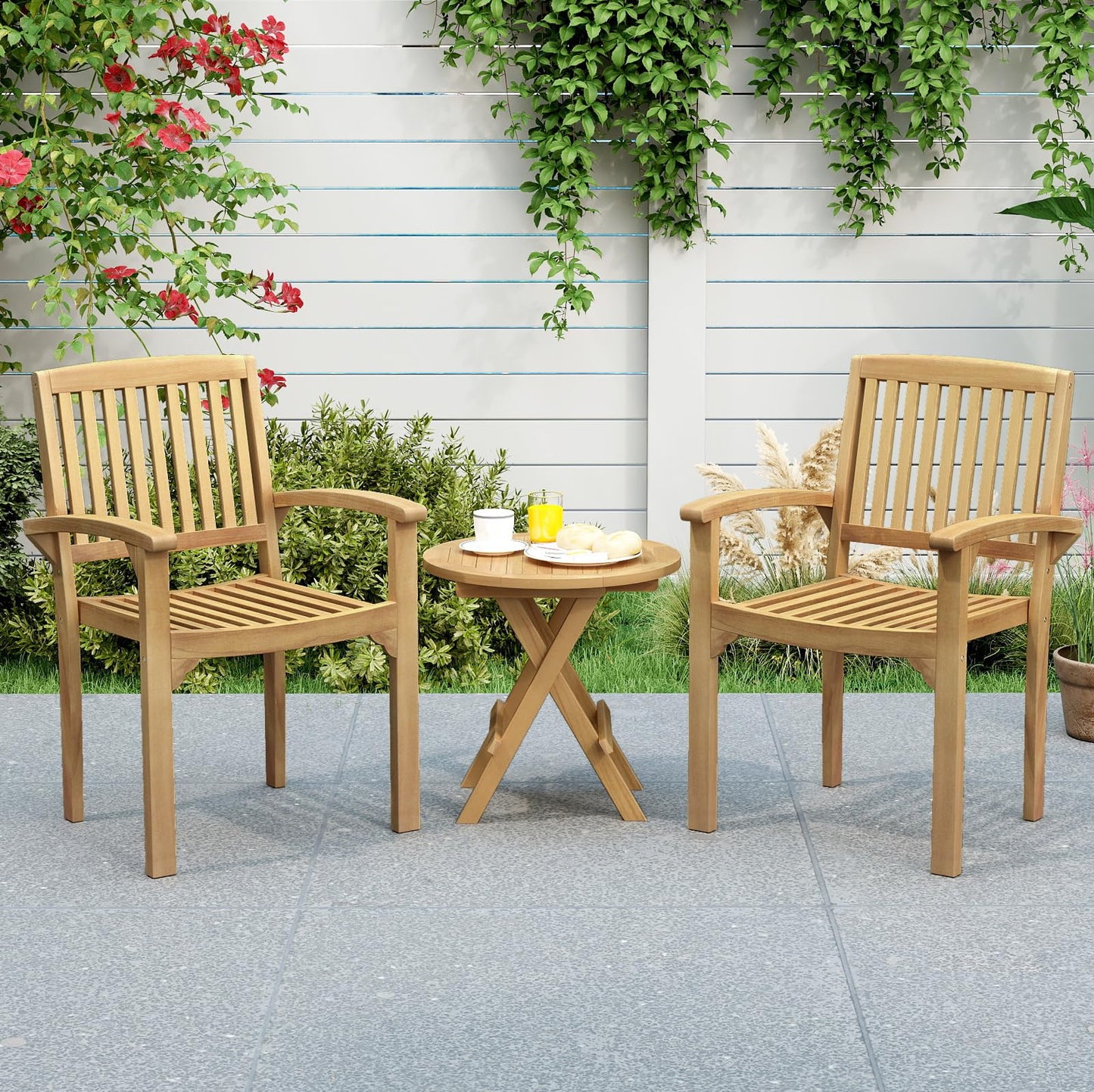 Tangkula Outdoor Patio Wppd Dining Chair（1/2/4）