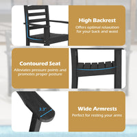 Tangkula HDPE All Weather Outdoor Chair w/Curved Seat (2/4)