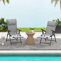 Tangkula Folding Patio Chairs Set