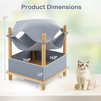 Tangkula Elevated Cat Hammock Bed