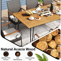 Tangkula Salon de jardin 9 pièces pour patio