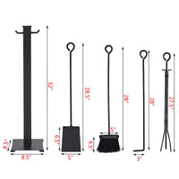 Tangkula Lot de 5 outils de cheminée