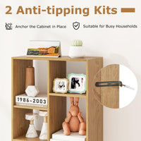 Tangkula 61” Tall Open Bookcase with Drawer 8-Cube Display Storage Cabinet Organizer(1/2)