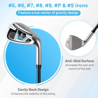 Tangkula 12 Pieces Men's Complete Golf Clubs Set Right Hand