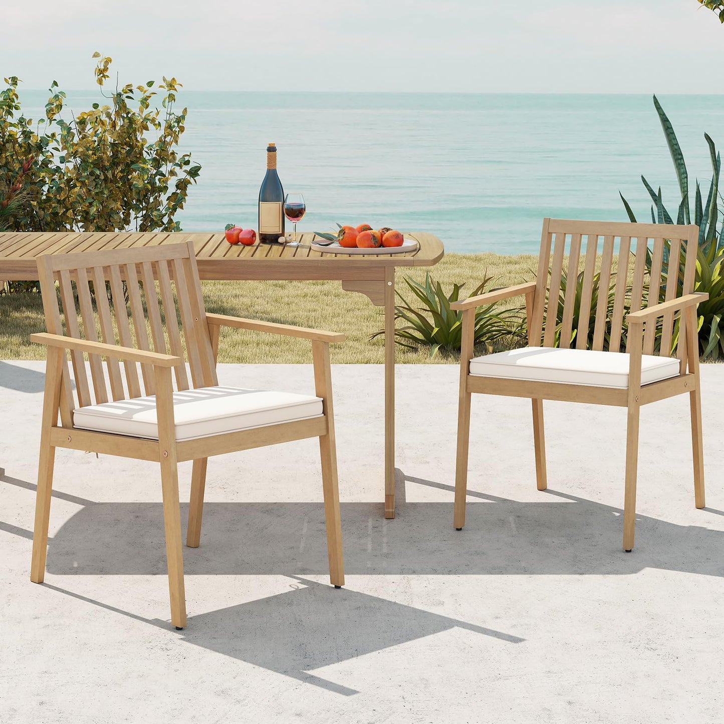 Tangkula 2/4 Pieces Patio Dining Chairs