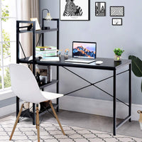 Tangkula Computer Desk with Storage Bookshelves